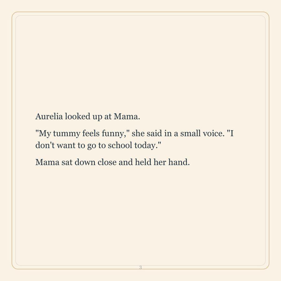 Story text: Aurelia looked up at Mama