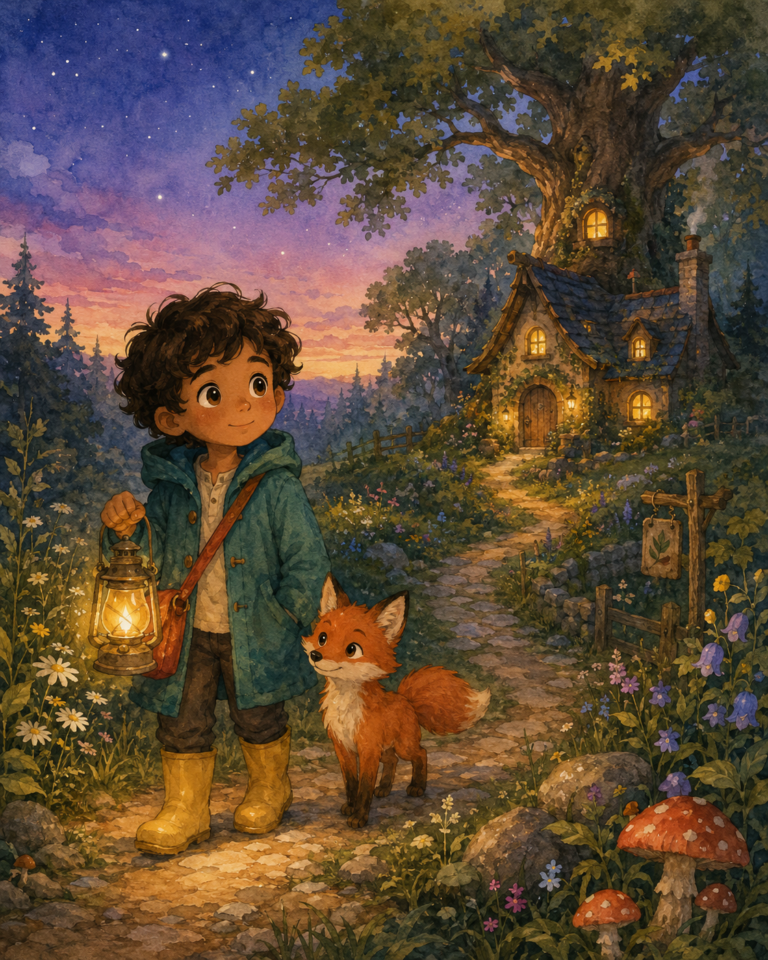 PageCub illustration style: Warm Watercolor Storybook