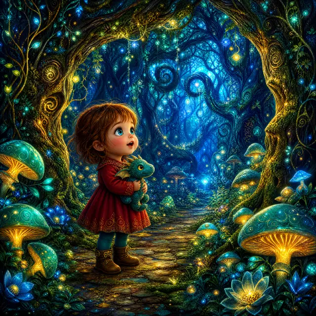 Illustration from chapter: Into the Glowing Trees