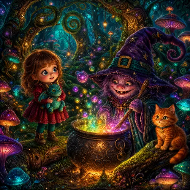 Illustration from chapter: The Witch with the Crooked Hat