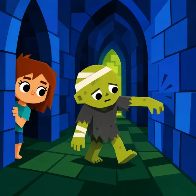 Illustration from chapter: The Wobbly Zombie in the Hallway